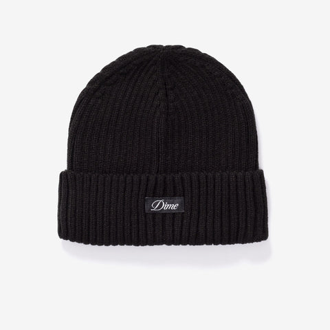 Cursive Fold Beanie | DIMEFA2459BLK