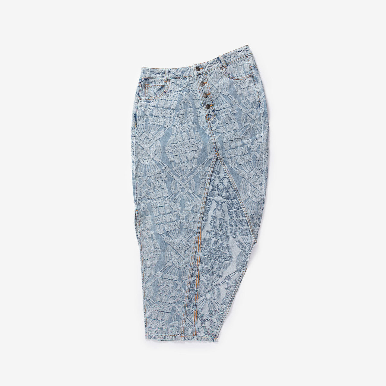 Wmns Settle Macrame Denim Skirt | 2411120