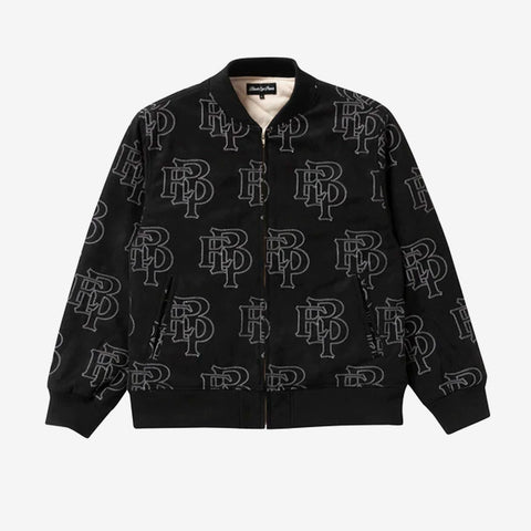 Pattern Embroidered Fake Suede Blouson | BEPSS22OT01-BLK