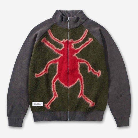 Beetle Zip-Thru Knit Sweater