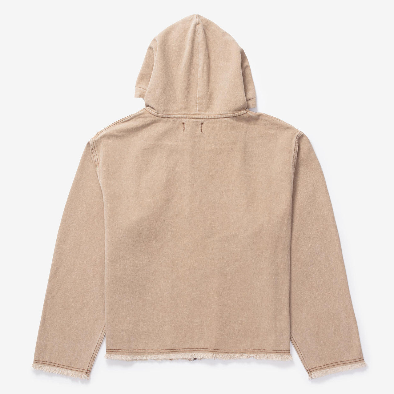 Washed Canvas Zip Hoodie | HTG240362-TAN