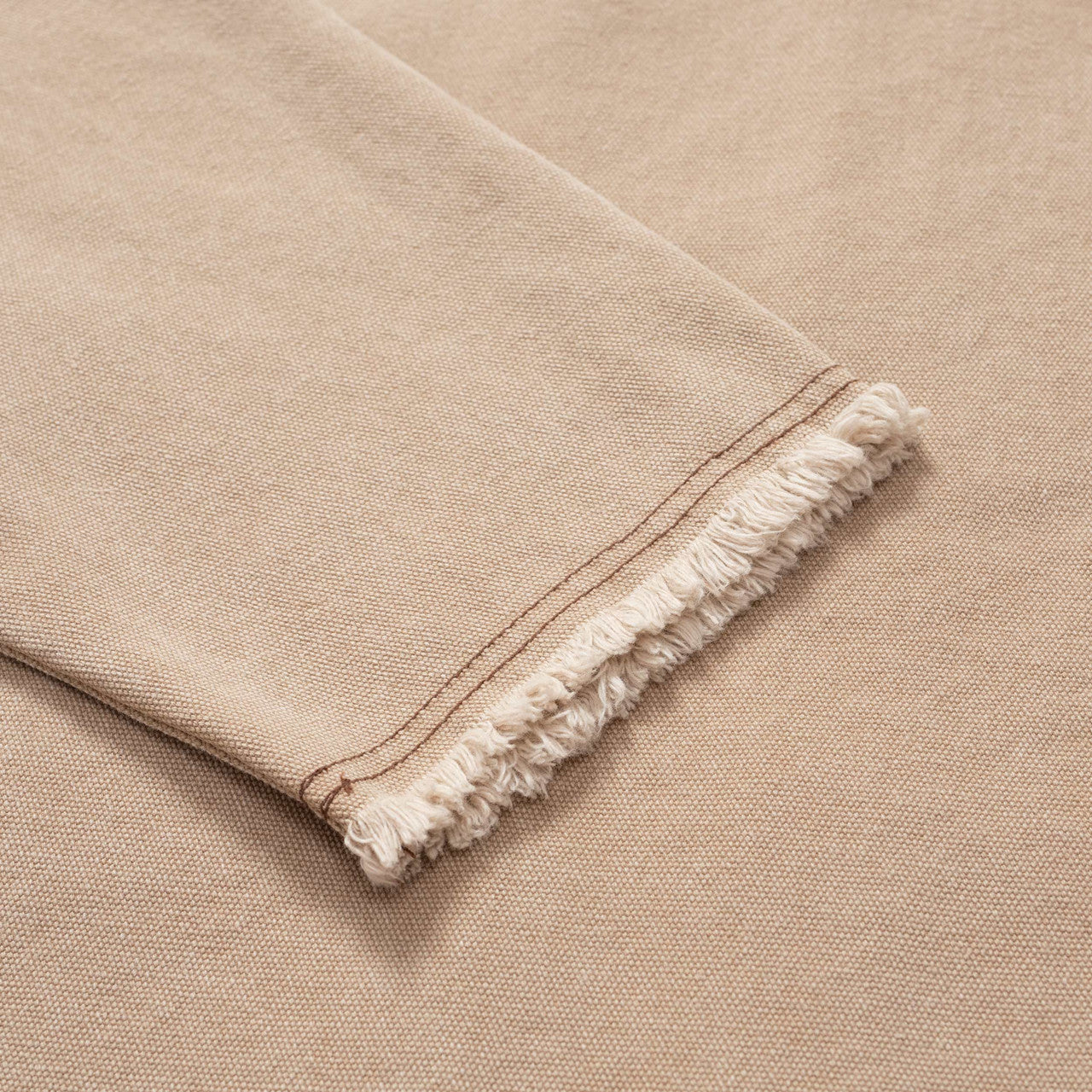 Washed Canvas Zip Hoodie | HTG240362-TAN