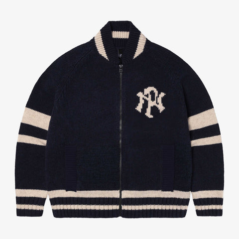 NYP Varsity Zip Thru Knit
