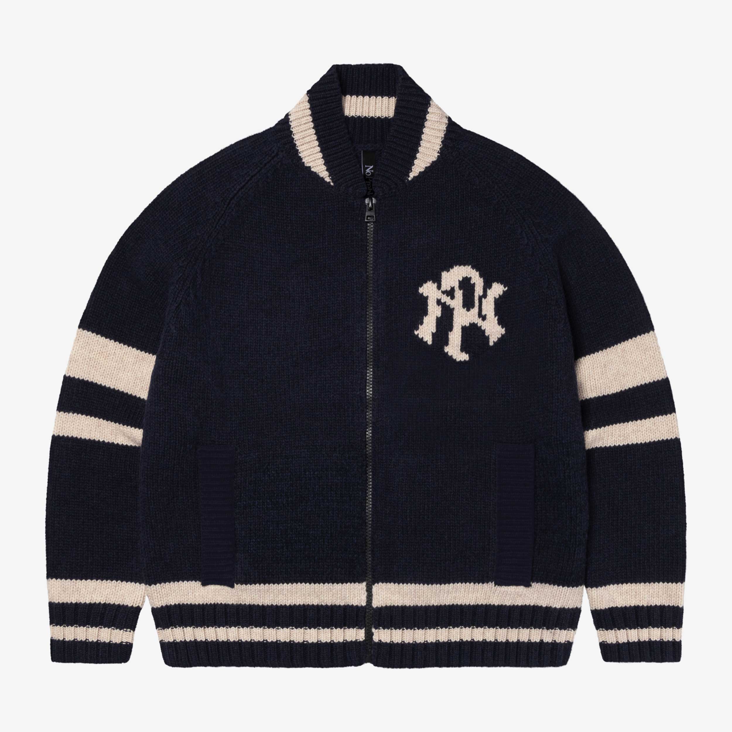 NYP Varsity Zip Thru Knit