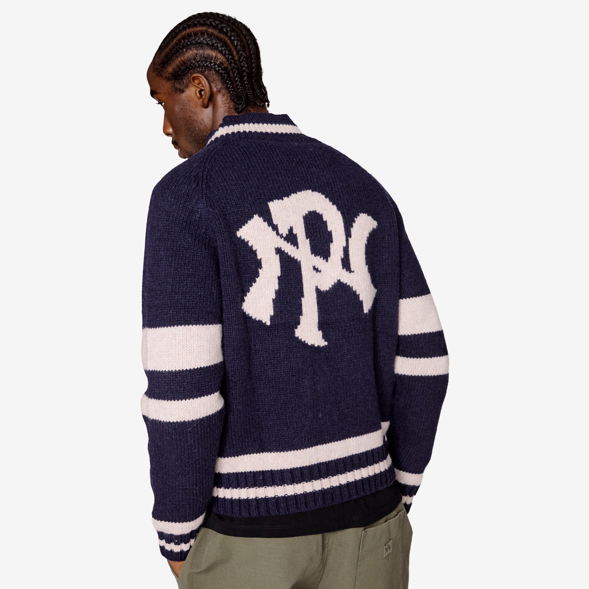 NYP Varsity Zip Thru Knit