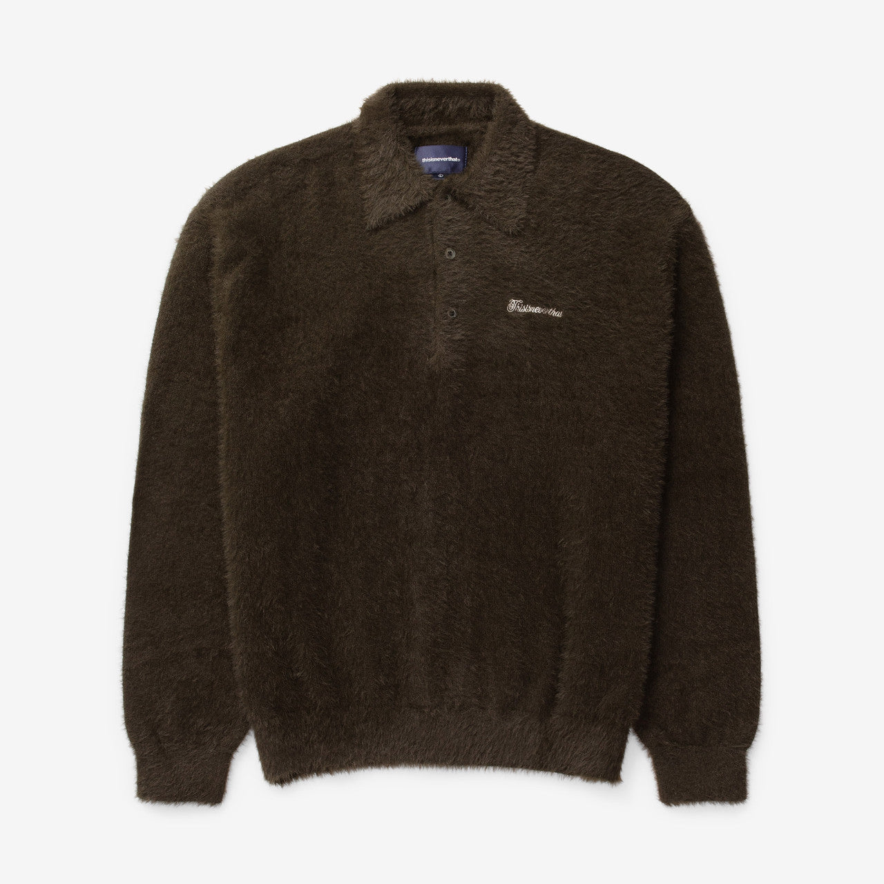 SCT-Logo Shaggy Knit Polo | TN243KKNPK08-OLV